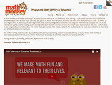 Tablet Screenshot of mathmonkeyga.com
